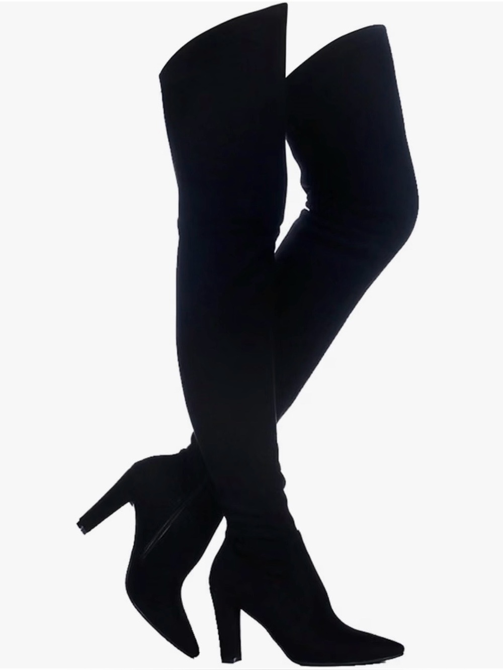 Shoe’N Tale Black Suede Thigh High Boots